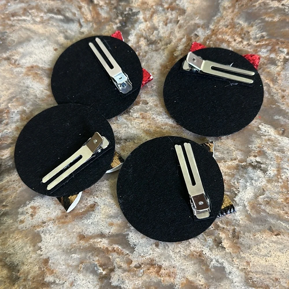 Handmade Minnie Mouse Ear Hair Clips Bought on Etsy